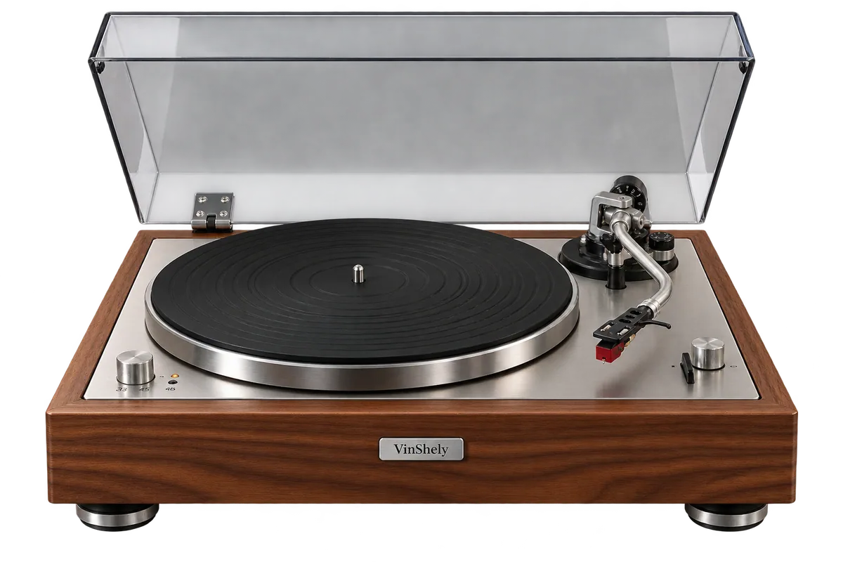 Classic walnut turntable